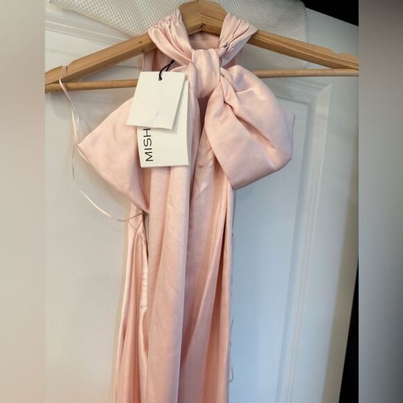 NWT REVOLVE Evianna Gown in Rosewater PinkMISHA Elegant Satin Evening Gown, XS - Picture 5 of 9